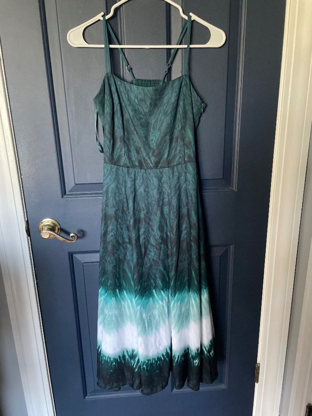 NWT White House Black Market Green Maxi Dress Size 4
